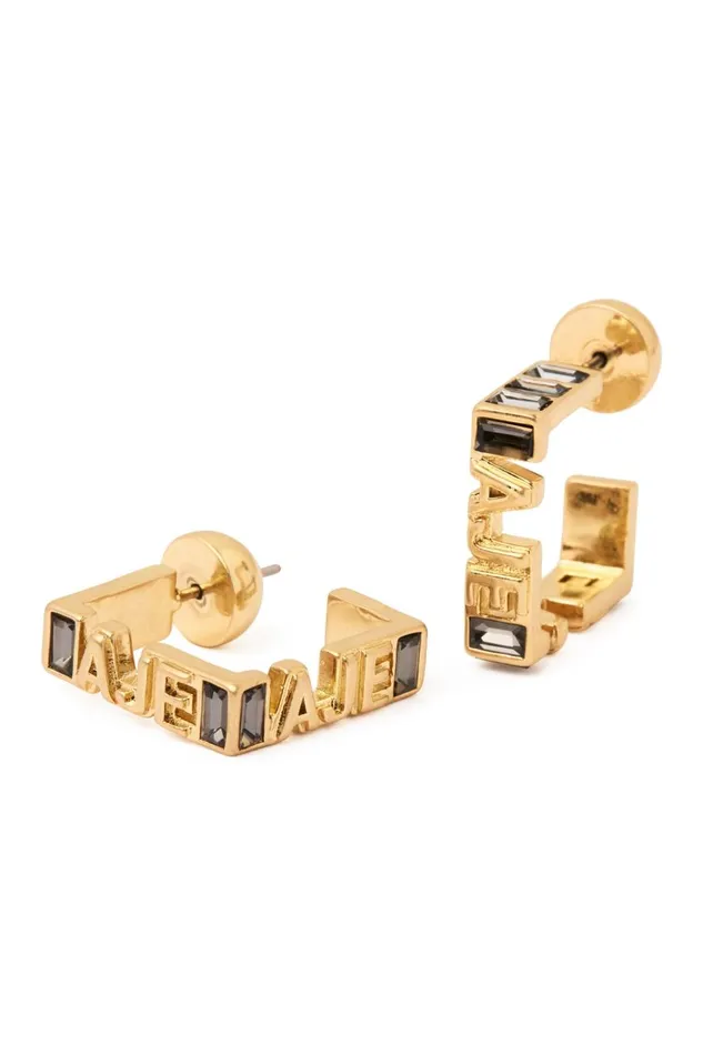 Aje Jewelry Aje Jewel Logo Mini Hoop Goldblack 8211 Women