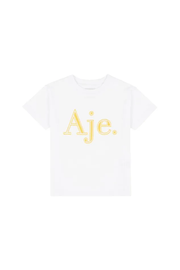 Aje Kids Season Embroidered Kids Tee Whitesoft Yellow 8211 Women