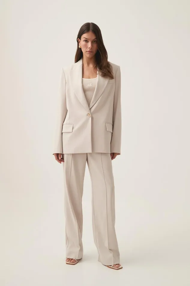 Aje Matching Sets Caterina Crepe Jacket Sandstone 8211 Women