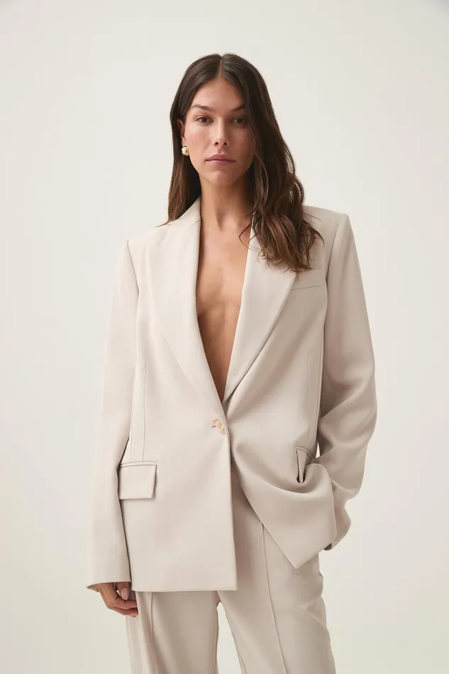 Aje Matching Sets Caterina Crepe Jacket Sandstone 8211 Women