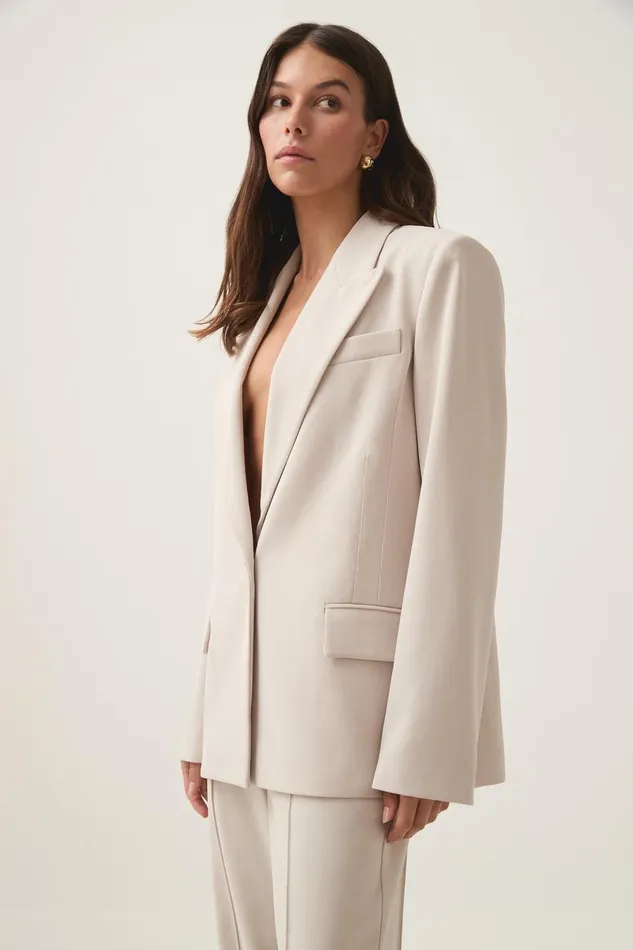 Aje Matching Sets Caterina Crepe Jacket Sandstone 8211 Women