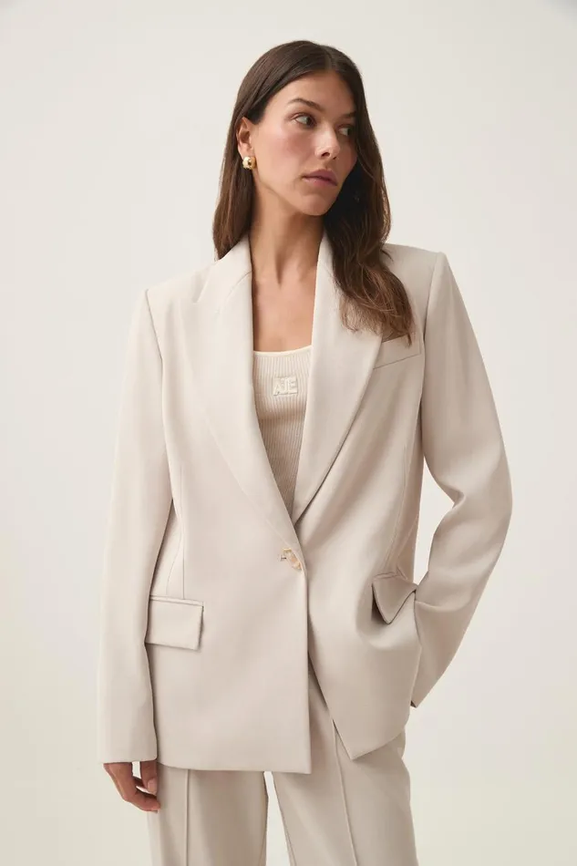 Aje Matching Sets Caterina Crepe Jacket Sandstone 8211 Women