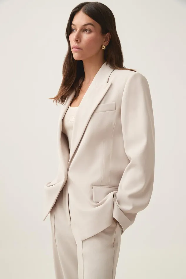 Aje Matching Sets Caterina Crepe Jacket Sandstone 8211 Women