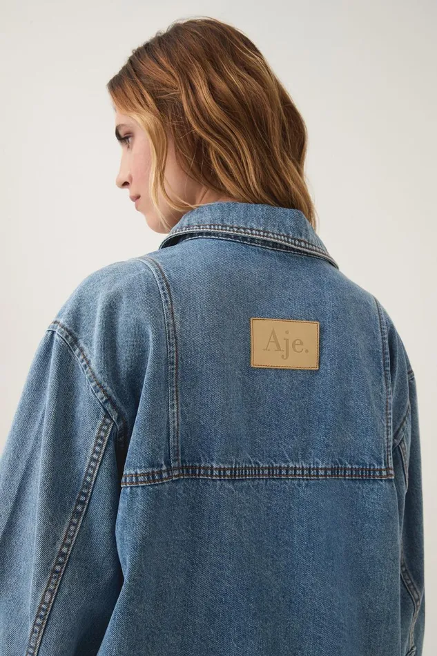 Aje Matching Sets Outline Denim Shirt Coastal Blue 8211 Women Aje Matching Sets Outline Denim Shirt Coastal Blue 8211 Women