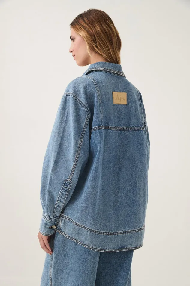 Aje Matching Sets Outline Denim Shirt Coastal Blue 8211 Women Aje Matching Sets Outline Denim Shirt Coastal Blue 8211 Women
