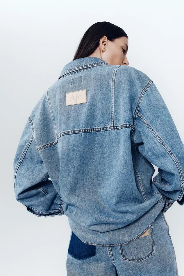 Aje Matching Sets Outline Denim Shirt Coastal Blue 8211 Women Aje Matching Sets Outline Denim Shirt Coastal Blue 8211 Women