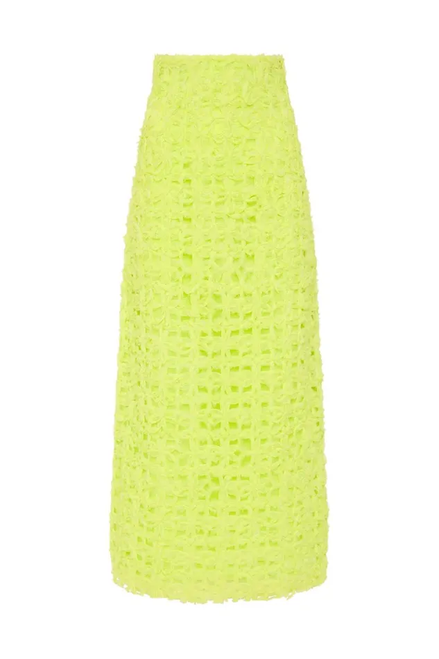 Aje Matching Sets Quintette Textured Midi Skirt Light Lime Green 8211 Women