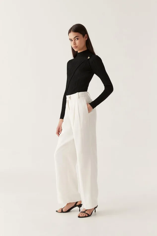 Aje Pants Phantom Tailored Pant Ivory 8211 Women