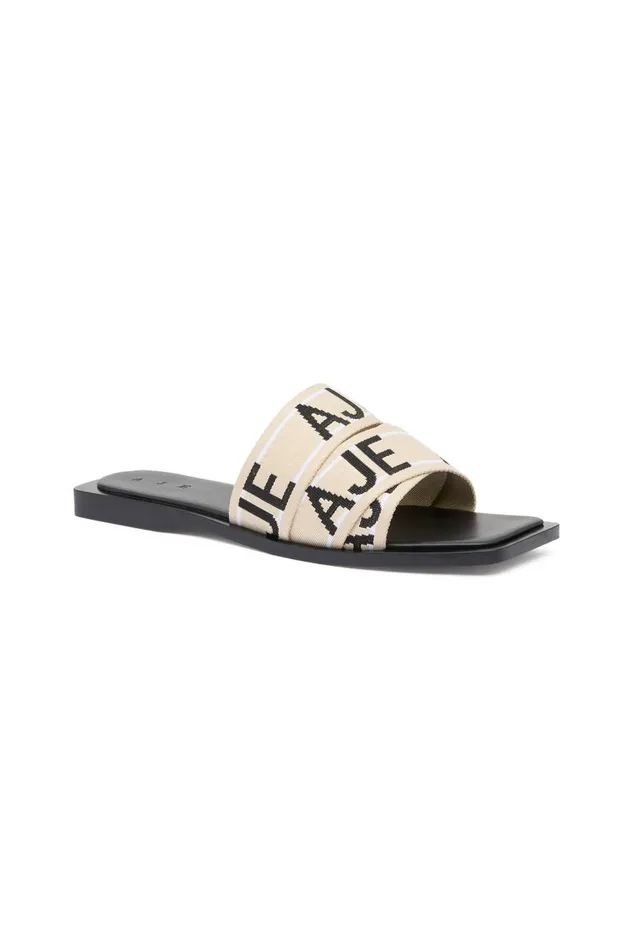 Aje Shoes Anais Logo Slide Blacknatural 8211 Women