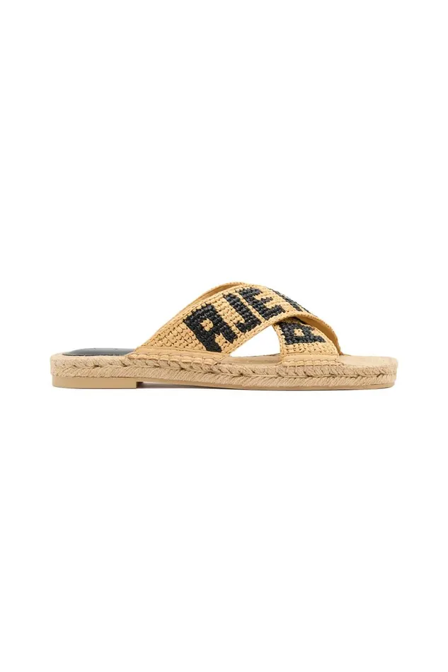 Aje Shoes Maisie Logo Slide Naturalblack 8211 Women