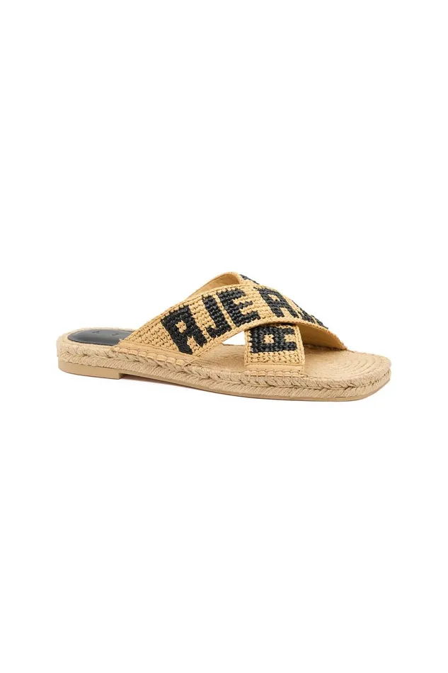 Aje Shoes Maisie Logo Slide Naturalblack 8211 Women