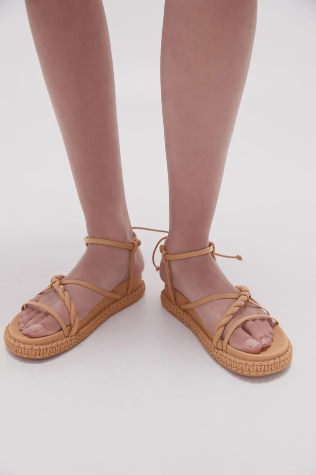 Aje Shoes Tryphena Platform Twist Sandal Sand Beige 8211 Women