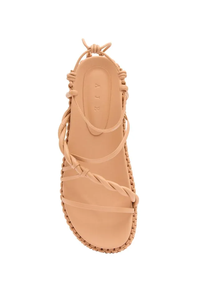 Aje Shoes Tryphena Platform Twist Sandal Sand Beige 8211 Women