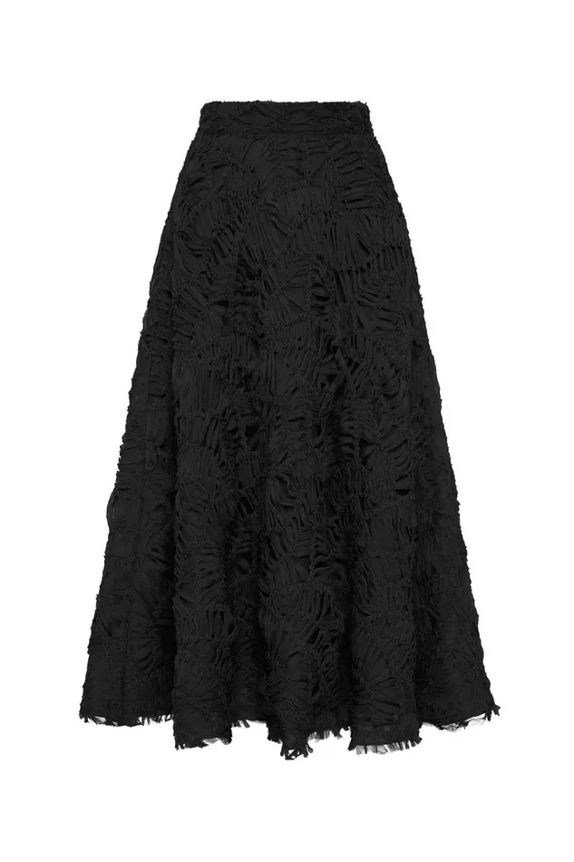 Aje Skirts Florential Textured Midi Skirt Black 8211 Women