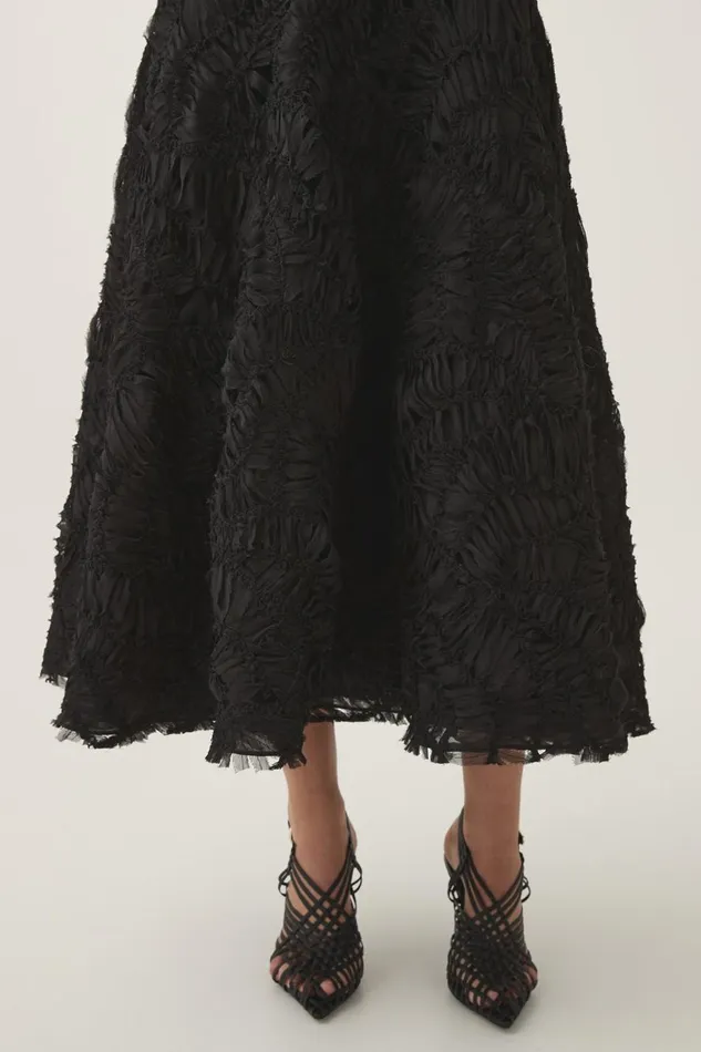 Aje Skirts Florential Textured Midi Skirt Black 8211 Women