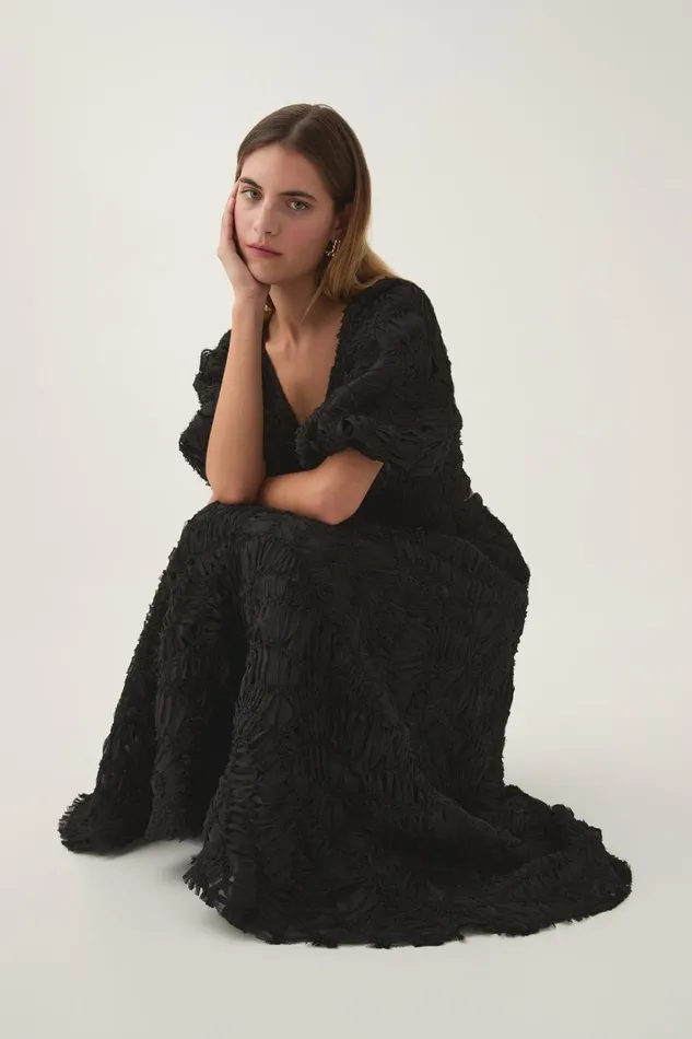 Aje Skirts Florential Textured Midi Skirt Black 8211 Women