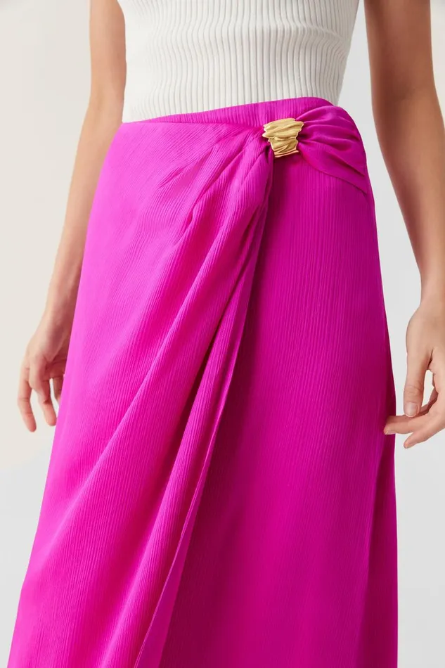 Aje Skirts Foundation Midi Skirt Deep Magenta 8211 Women