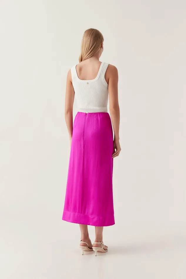 Aje Skirts Foundation Midi Skirt Deep Magenta 8211 Women
