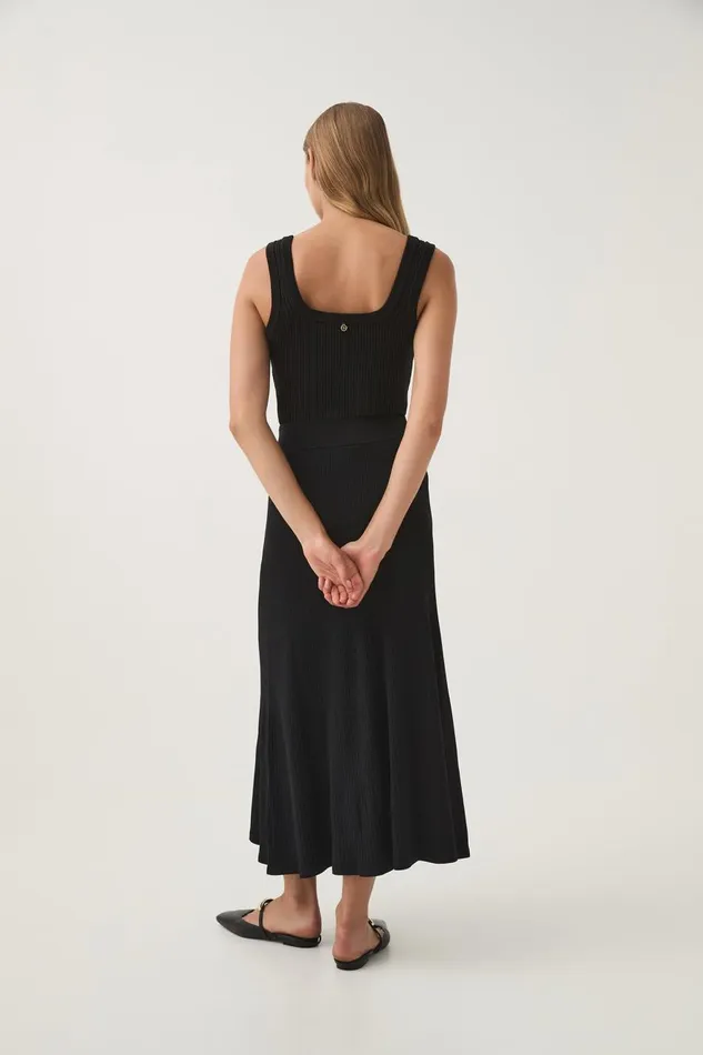 Aje Skirts Rossana Knit Midi Skirt Black 8211 Women