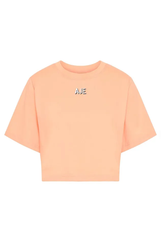 Aje Tees Beam Embroidered Logo Tee Light Apricot 8211 Women