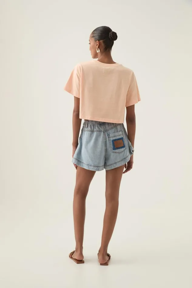 Aje Tees Beam Embroidered Logo Tee Light Apricot 8211 Women