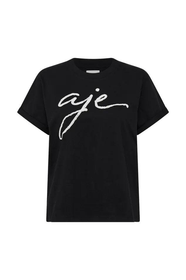 Aje Tees Enya Embellished Slim Tee Blackwhite 8211 Women