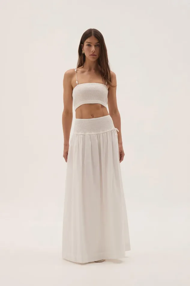 Aje Tops Marley Bandeau Crop White 8211 Women