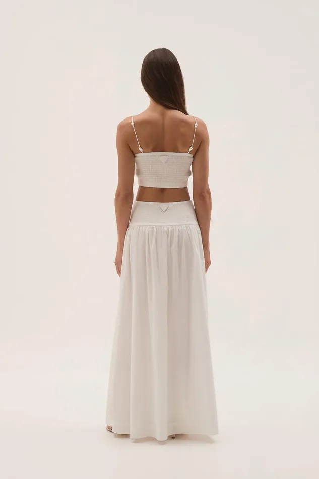 Aje Tops Marley Bandeau Crop White 8211 Women