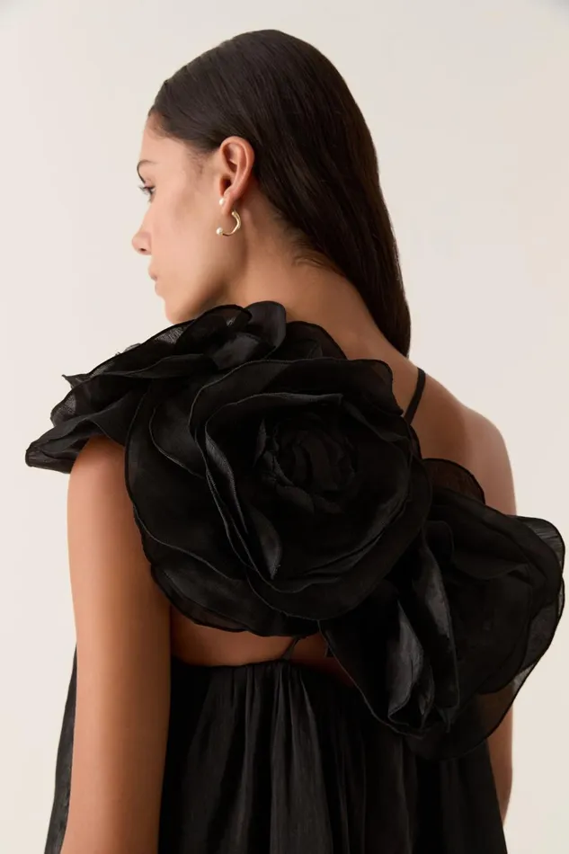 Aje Tops Quintessa Flower Top Black 8211 Women