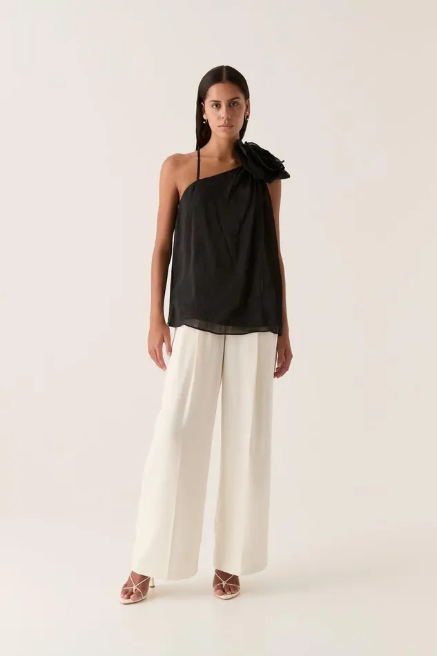 Aje Tops Quintessa Flower Top Black 8211 Women