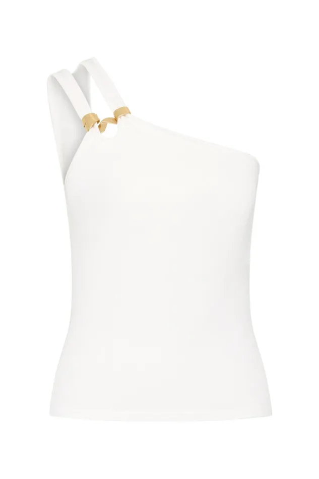 Aje Tops Vibrancy Knit Sleeveless Top Ivory 8211 Women
