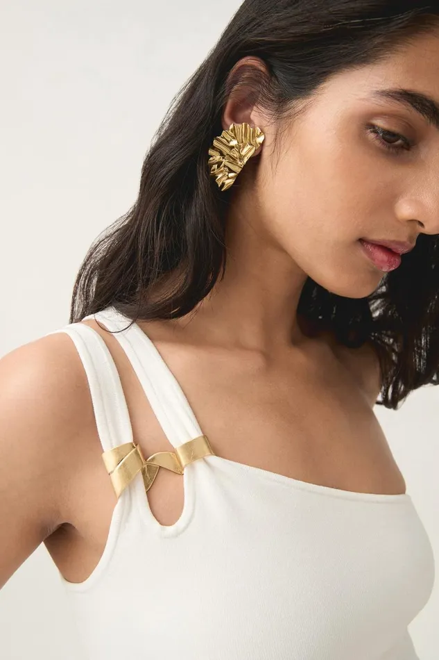 Aje Tops Vibrancy Knit Sleeveless Top Ivory 8211 Women