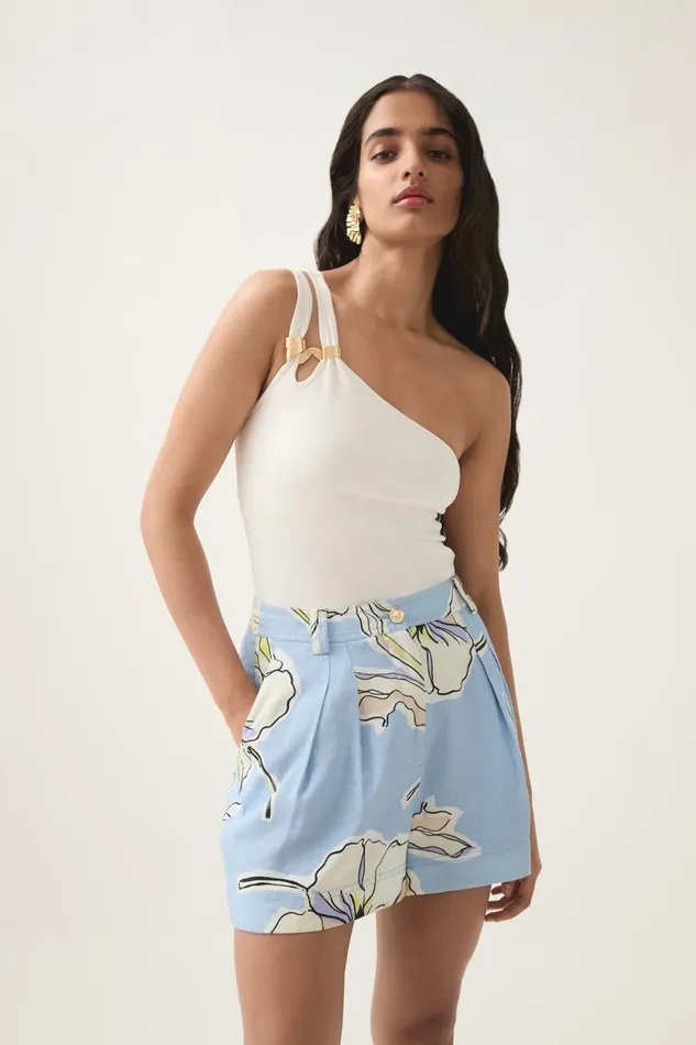 Aje Tops Vibrancy Knit Sleeveless Top Ivory 8211 Women