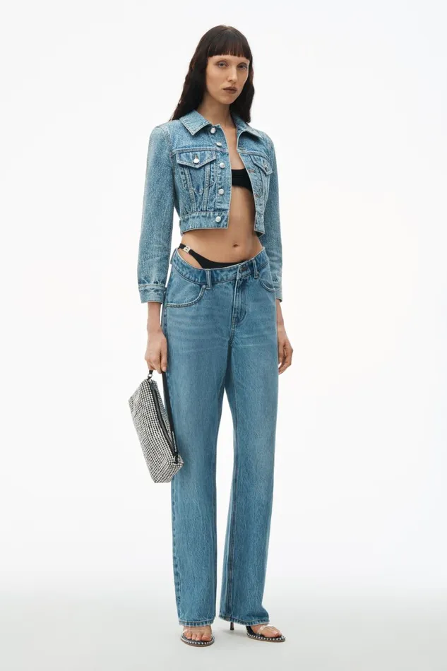 Alexander Wang Denim Women Asymmetrical Bikini Layer Jeans