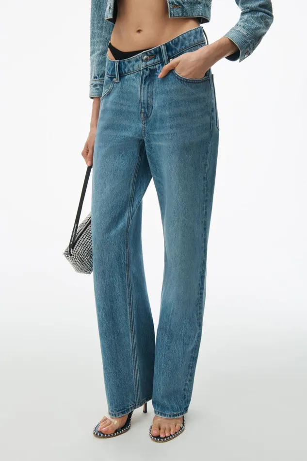 Alexander Wang Denim Women Asymmetrical Bikini Layer Jeans