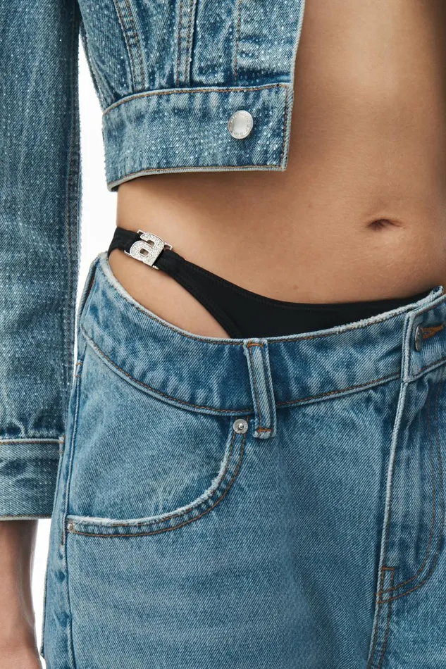 Alexander Wang Denim Women Asymmetrical Bikini Layer Jeans