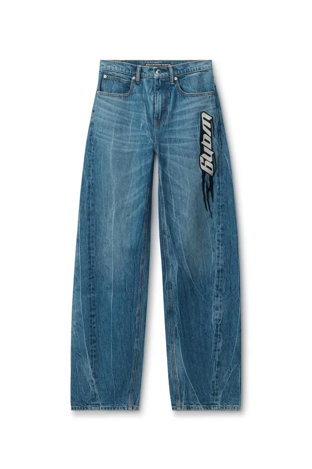 Alexander Wang Denim Women Blade LogoEmbroidered Balloon Jeans