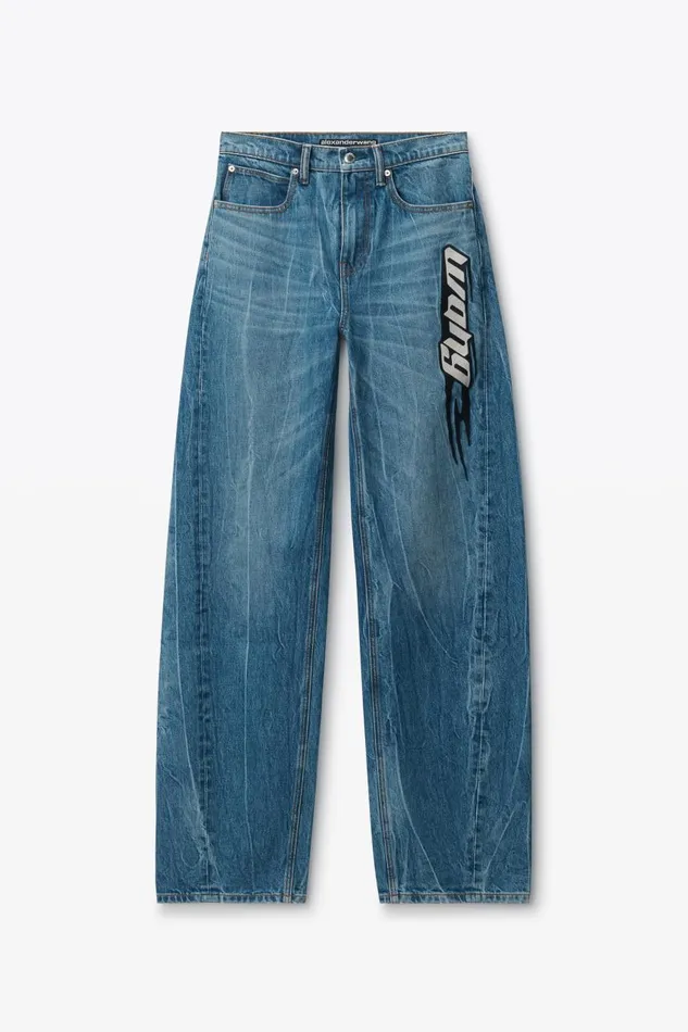 Alexander Wang Denim Women Blade LogoEmbroidered Balloon Jeans
