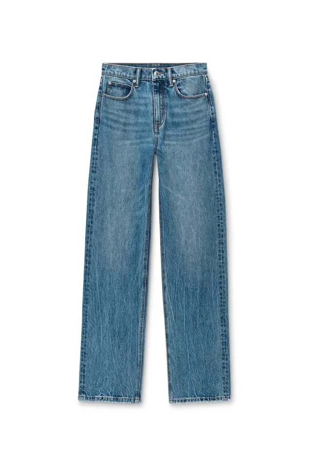 Alexander Wang Denim Women Ez MidRise Jeans With Logo Pocket