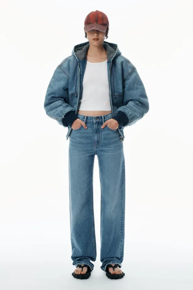 Alexander Wang Denim Women Ez MidRise Jeans With Logo Pocket