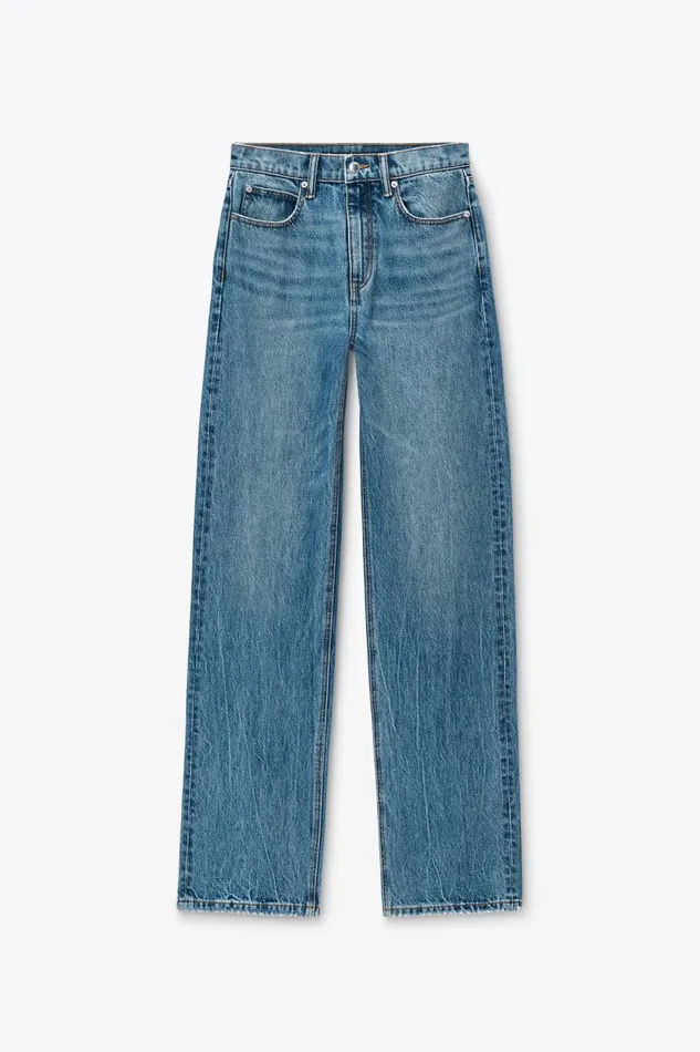 Alexander Wang Denim Women Ez MidRise Jeans With Logo Pocket