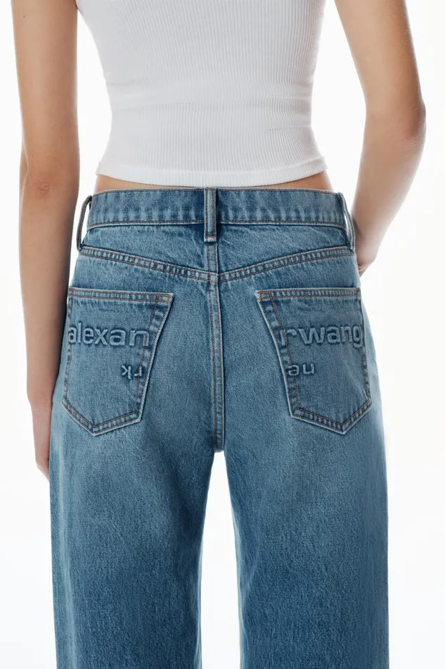 Alexander Wang Denim Women Ez MidRise Jeans With Logo Pocket