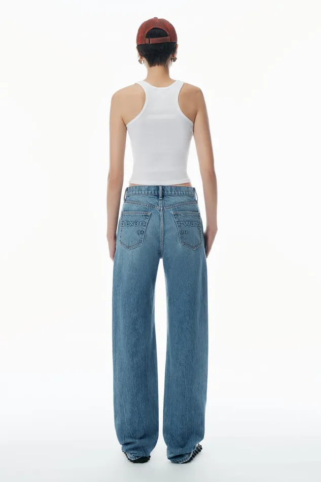 Alexander Wang Denim Women Ez MidRise Jeans With Logo Pocket