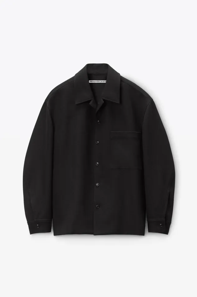 Alexander Wang Outerwear Men Oversized Tailored Shirt Jacket In Wool