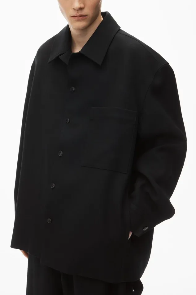 Alexander Wang Outerwear Men Oversized Tailored Shirt Jacket In Wool