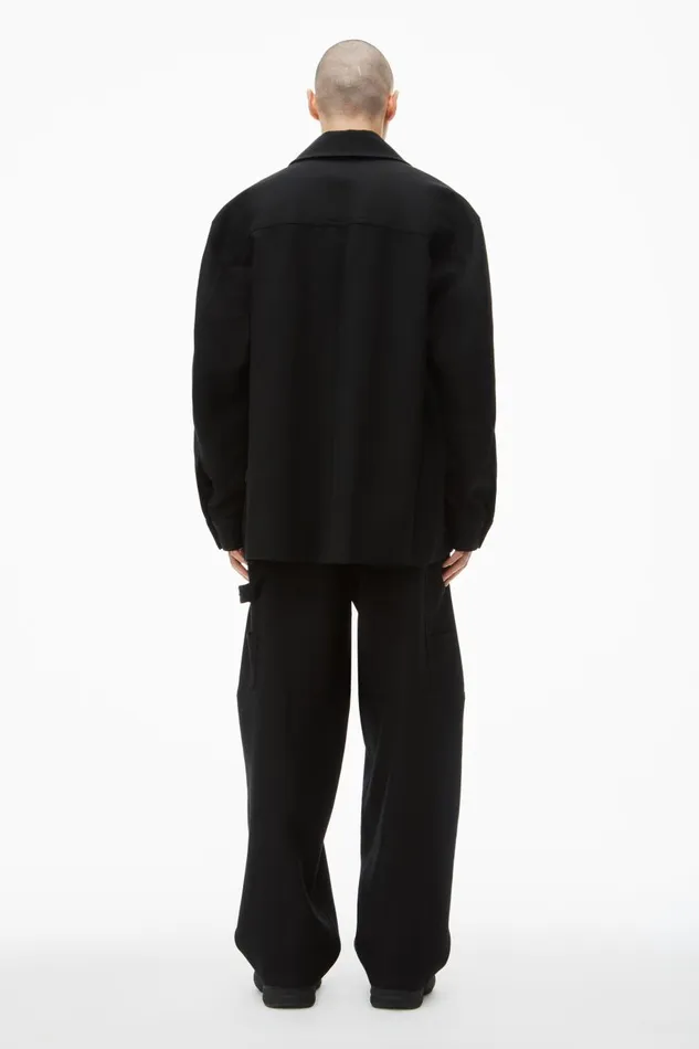 Alexander Wang Outerwear Men Oversized Tailored Shirt Jacket In Wool
