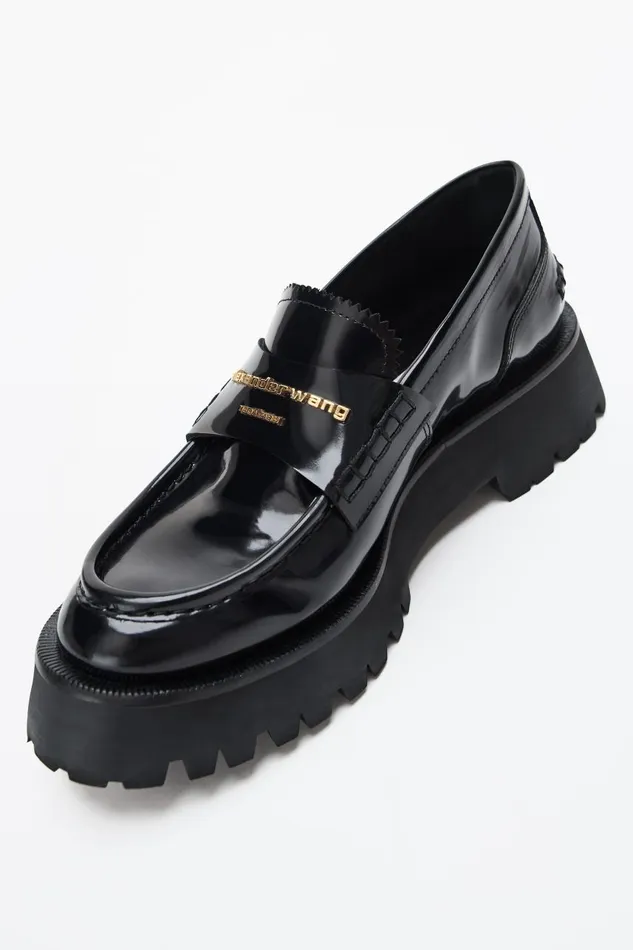 Alexander Wang Shoes Women Carter MidHeel Lug Loafer In Leather
