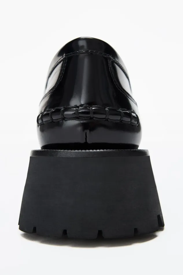 Alexander Wang Shoes Women Carter MidHeel Lug Loafer In Leather