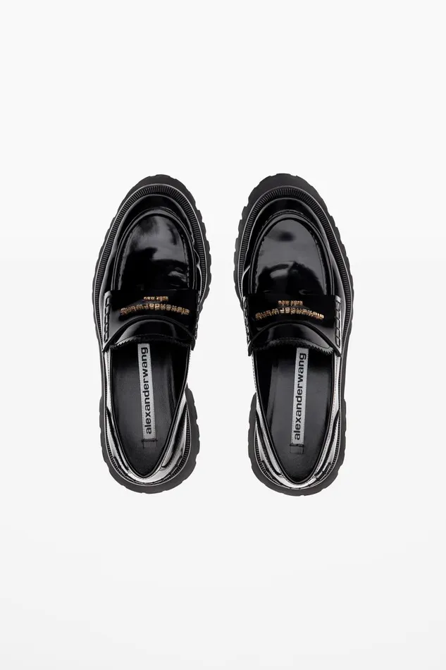 Alexander Wang Shoes Women Carter MidHeel Lug Loafer In Leather