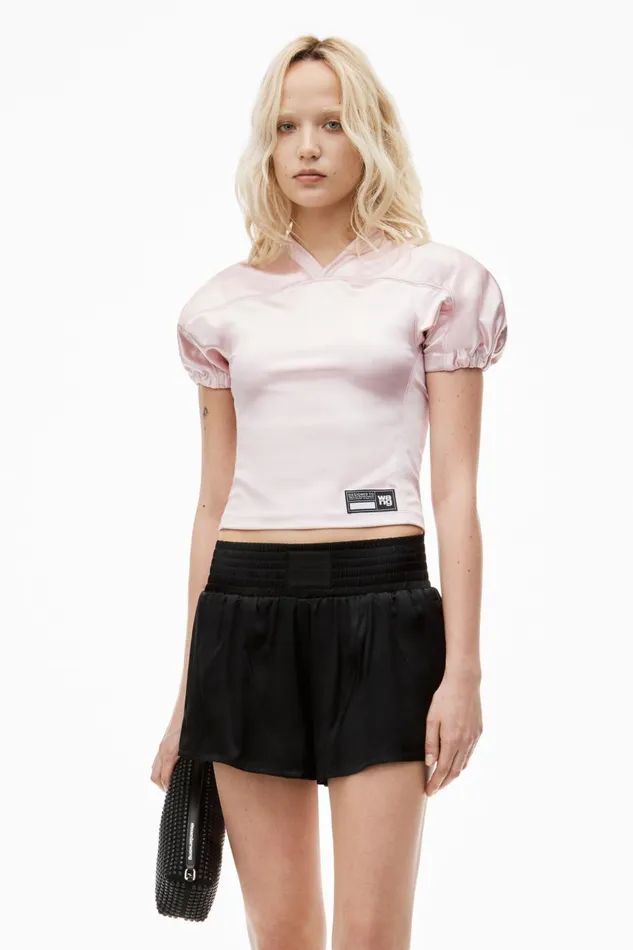Alexander Wang Shorts Women Track Short In Satin Jersey